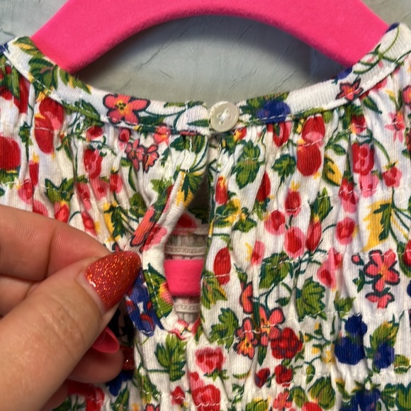 GAP Floral Jumpsuit - Red, Blue, Green - Picture 3 of 8